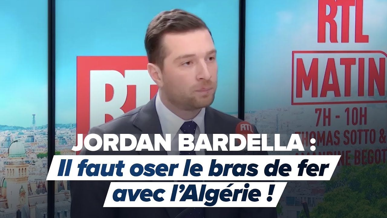 Jordan Bardella relance la polémique avec l’Algérie Jordan Bardella relance la polémique avec l’Algérie