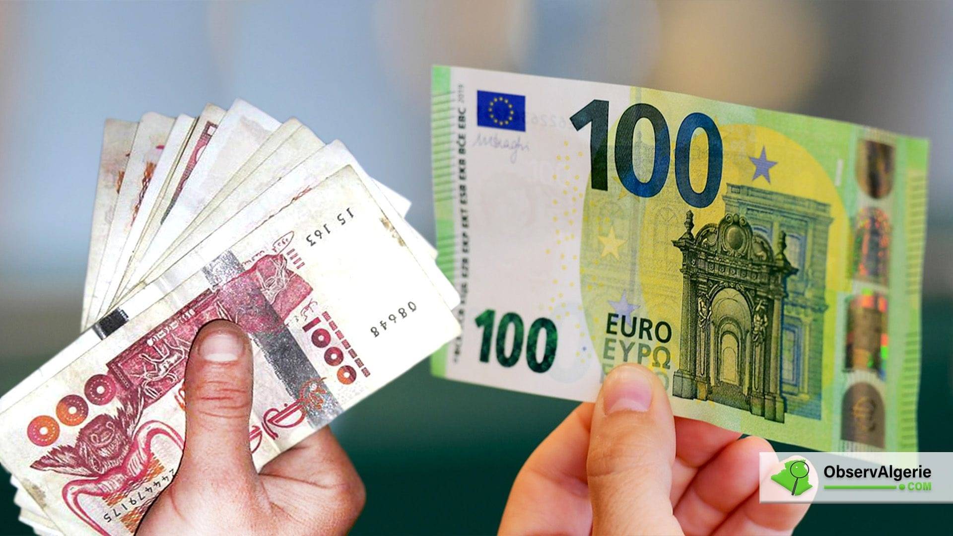 voici le taux d’échange du Dinar face à l’Euro
