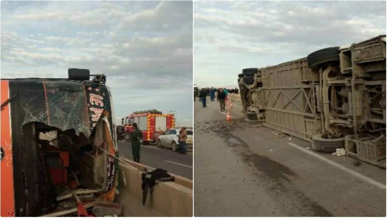 Triste! huit morts dans le renversement d’un bus dans la wilaya de M'Sila Triste! huit morts dans le renversement d’un bus dans la wilaya de M'Sila