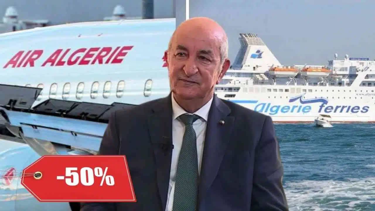 Air Algérie et Ferries : Tebboune ordonne la réduction des prix de 50 % durant le Ramadan