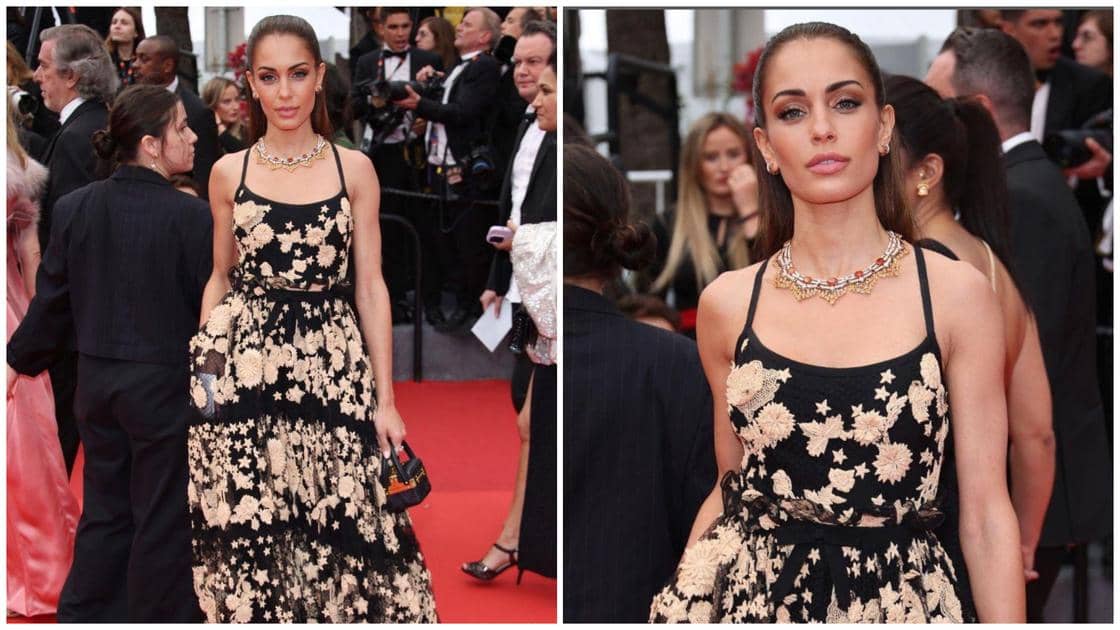Hiba Abouk sur le tapis rouge de Cannes sans Ashraf Hakimi Hiba abouk