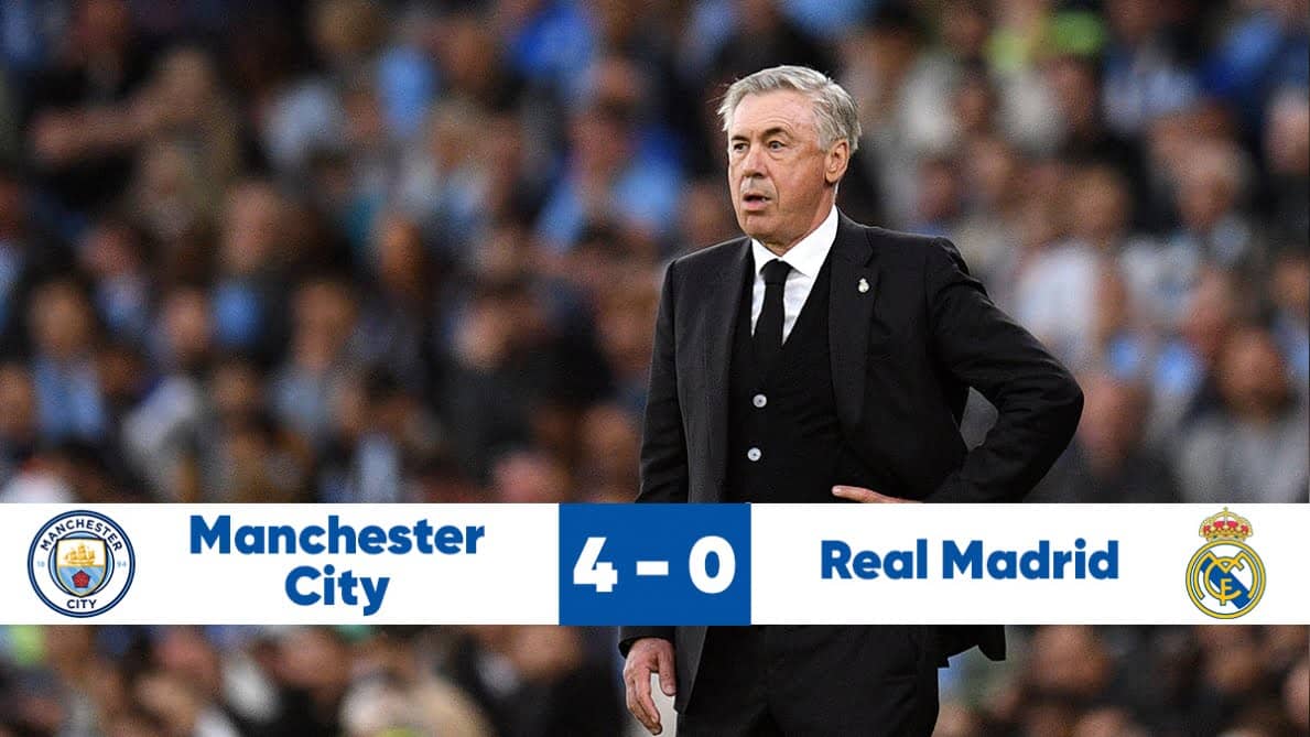 Ligue des champions : Manchester City humilie le Real Madrid tenant du titre (4-0) (Vidéo) Ligue des champions : Manchester City humilie le Real Madrid tenant du titre (4-0) (Vidéo)