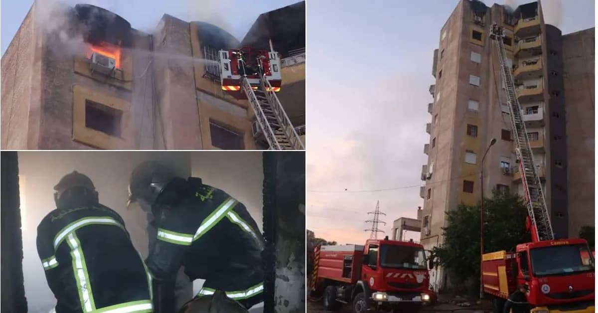 Alger: Un dortoir ravagé par un terrible incendie