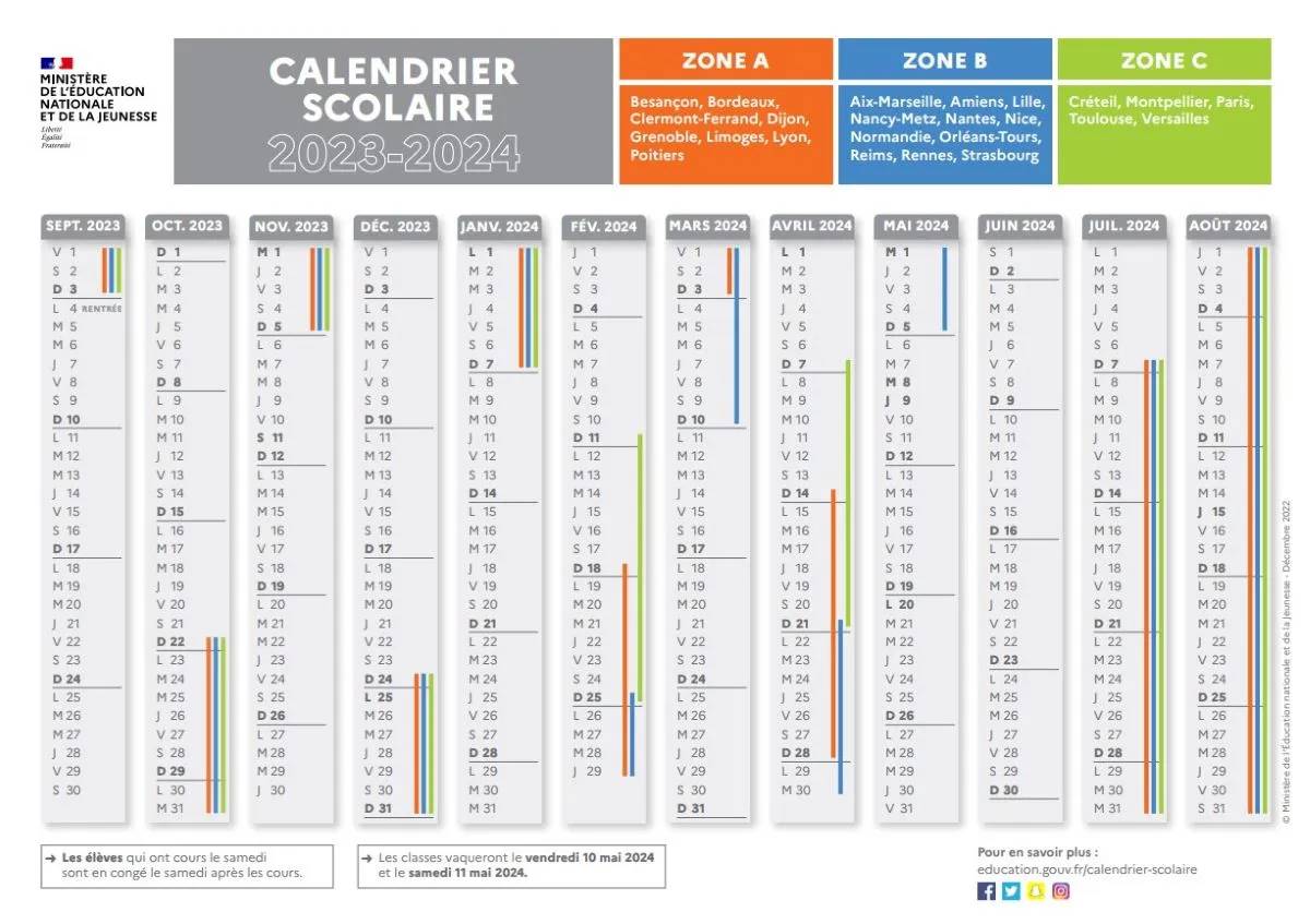 Vacances scolaires 2023-2024 en Algérie
