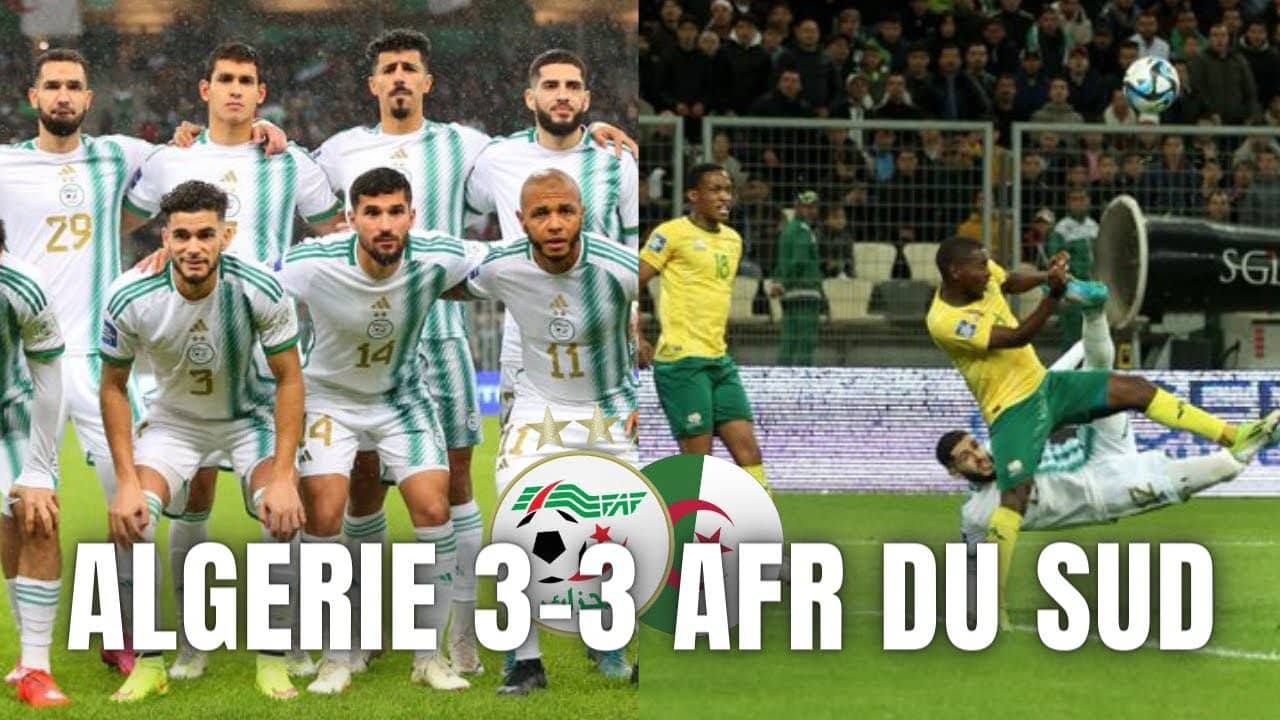 Benzia et Brahimi mènent l'Algérie à un match nul 3-3 contre l'Afrique du Sud ! ( vidéo)