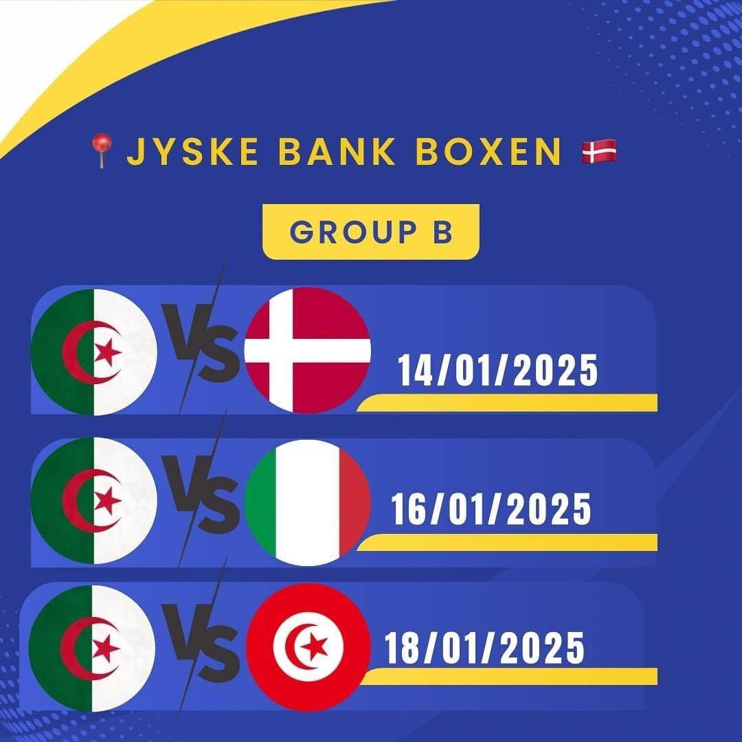 Mondial Handball 2025 : l'Algérie vs Danemark, où voir le match ? Mondial Handball 2025 : l'Algérie vs Danemark, où voir le match ?