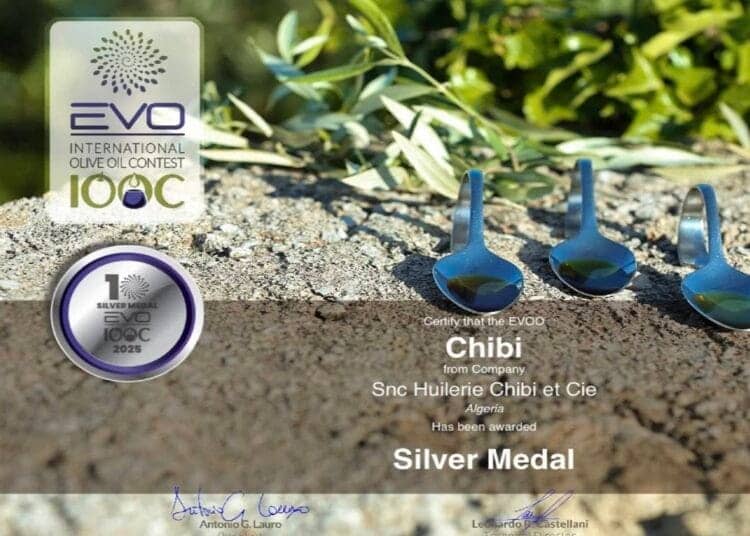 L’huile d’olive algérienne Chibi primée en Italie : une médaille d’argent pour le savoir-faire kabyle L’huile d’olive algérienne Chibi primée en Italie