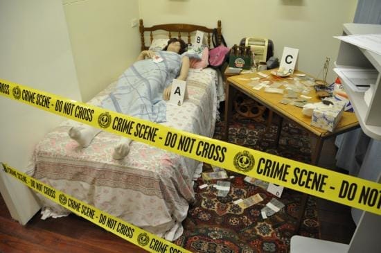 the crime scene