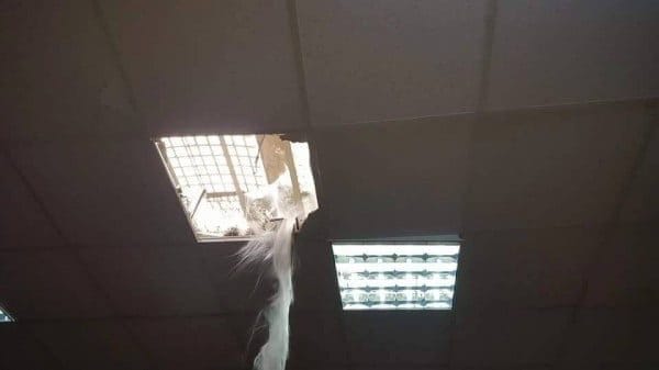 Plafond effondrement
