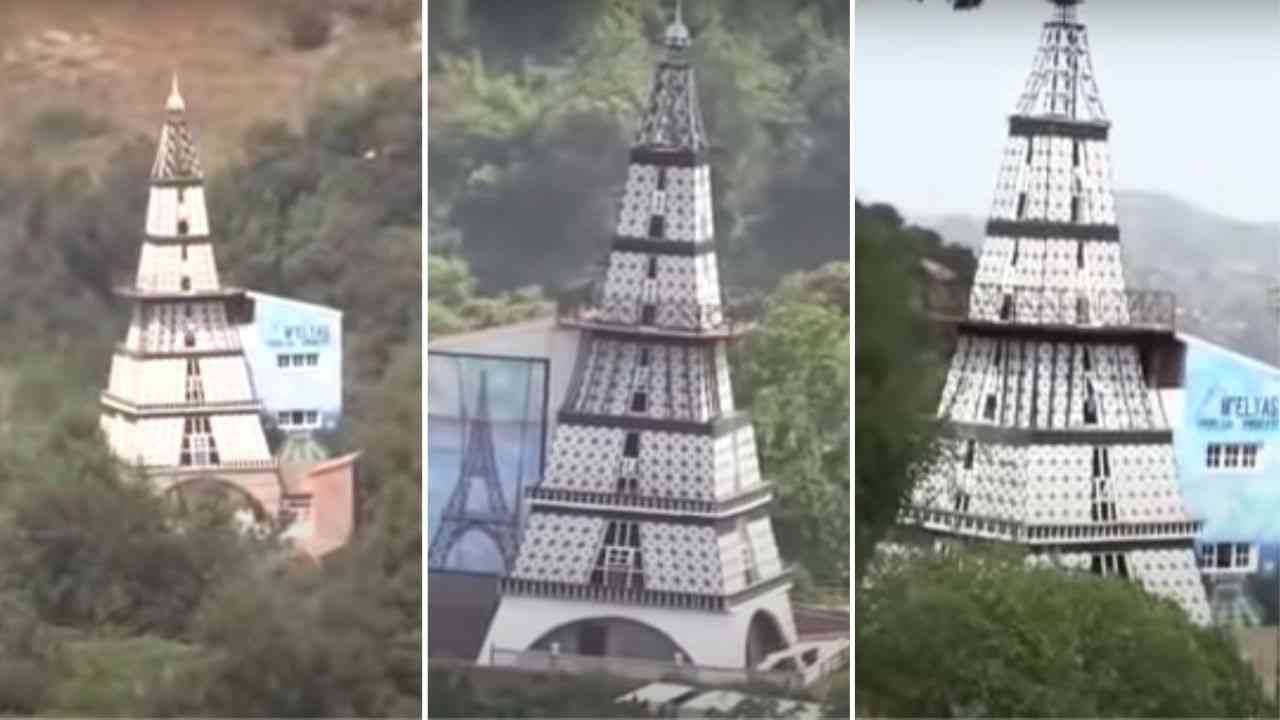 Algérie : Un citoyen construit une maison sous forme de Tour Eiffel