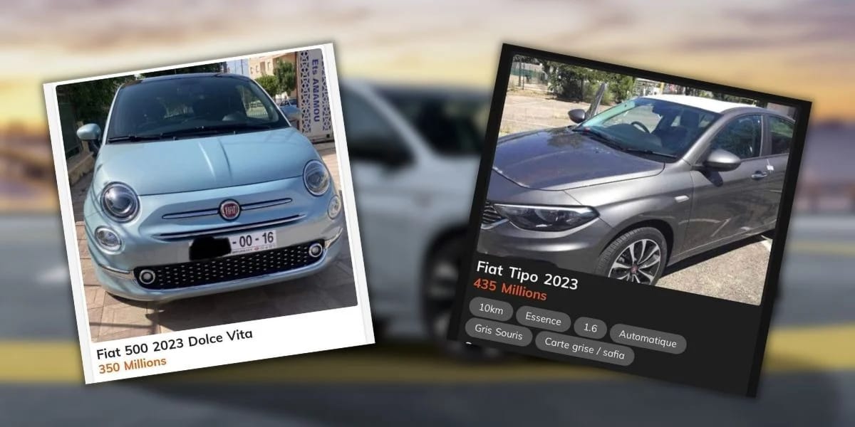 Découvrez les prix chocs des Véhicules Fiat importés en Algérie revendus sur le net