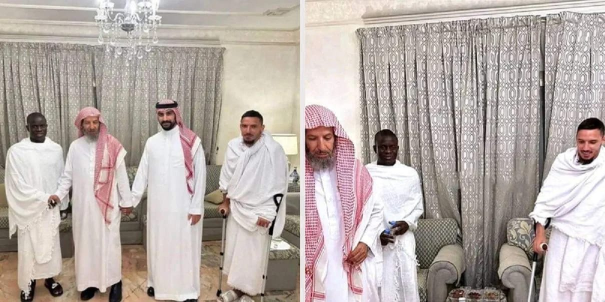 Ismaël Bennacer en chaise roulante à la Mecque, Ngolo Kanté tenant ses béquilles