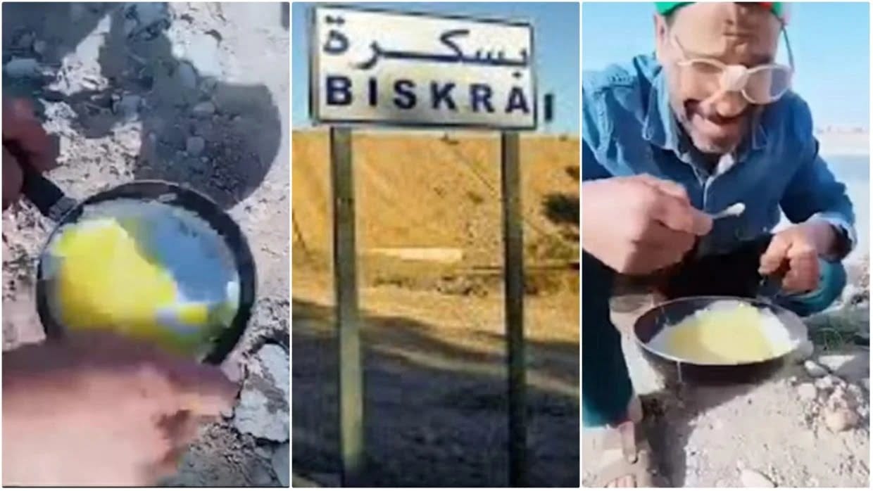 Canicule en Algérie : cet Algérien fait d'omelette au soleil (Vidéo)