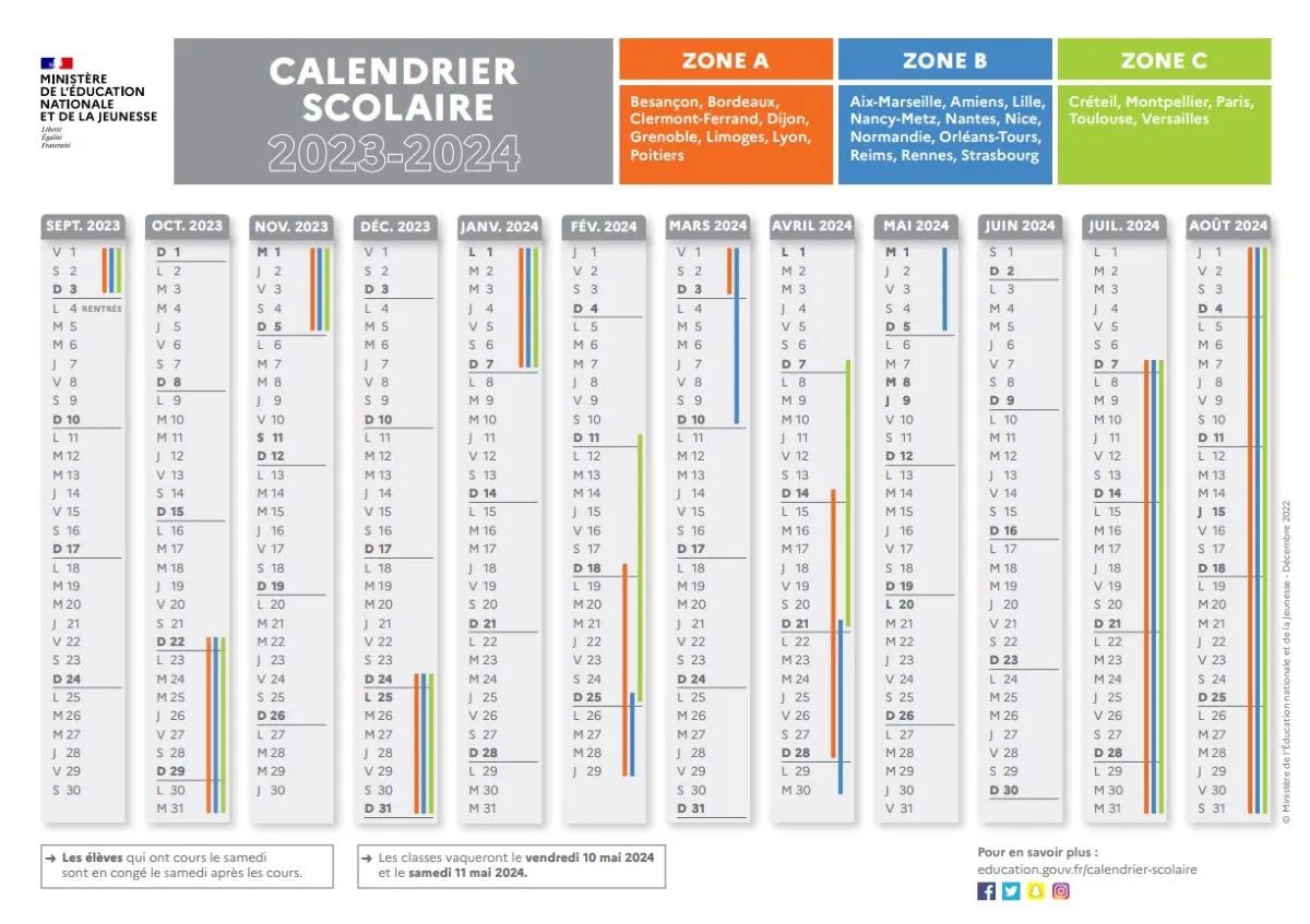 Vacances scolaires 2023-2024 en Algérie