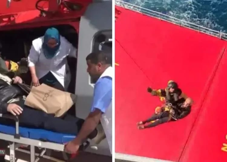 Sauvetage en mer : la marine algérienne secourt 2 marins indiens au bord du gouffre La marine algérienne secourt 2 marins indiens