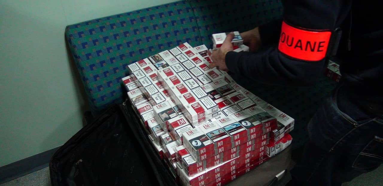 Saisie choc de 6800 paquets de cigarettes vers Marseille Saisie choc de 6800 paquets de cigarettes vers Marseille