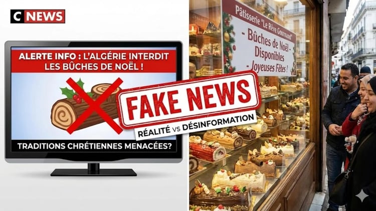 CNews moquée par la télé algérienne avec une bûche de Noël
