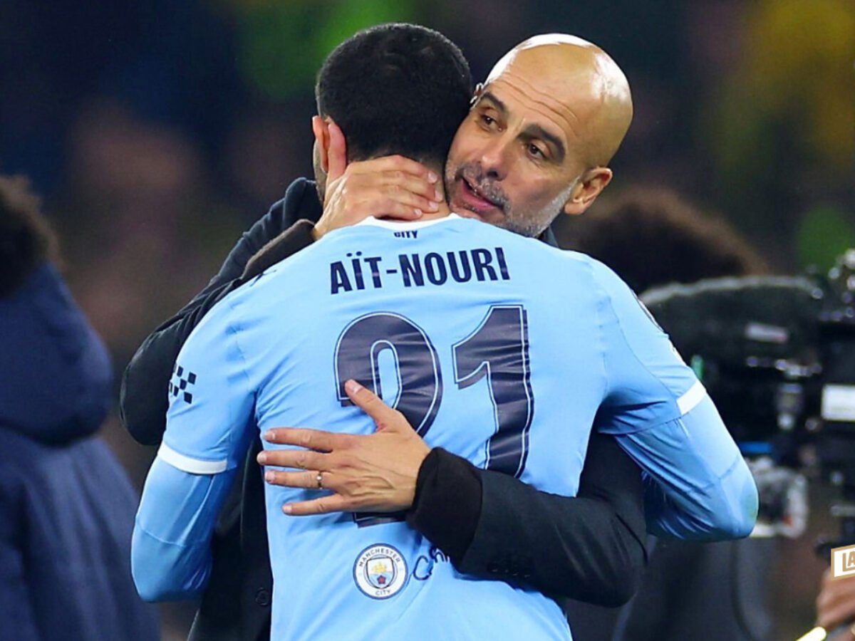 À la 88e minute, Guardiola a fait entrer Aït-Nouri