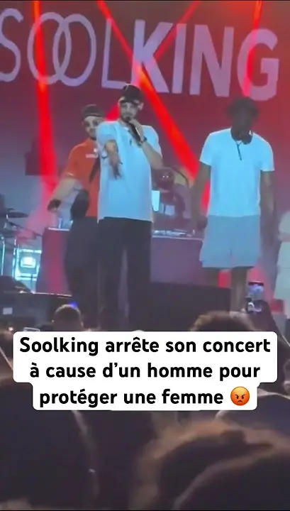 Soolking stoppe son concert pour défendre une fan ciblée pour un drapeau palestinien