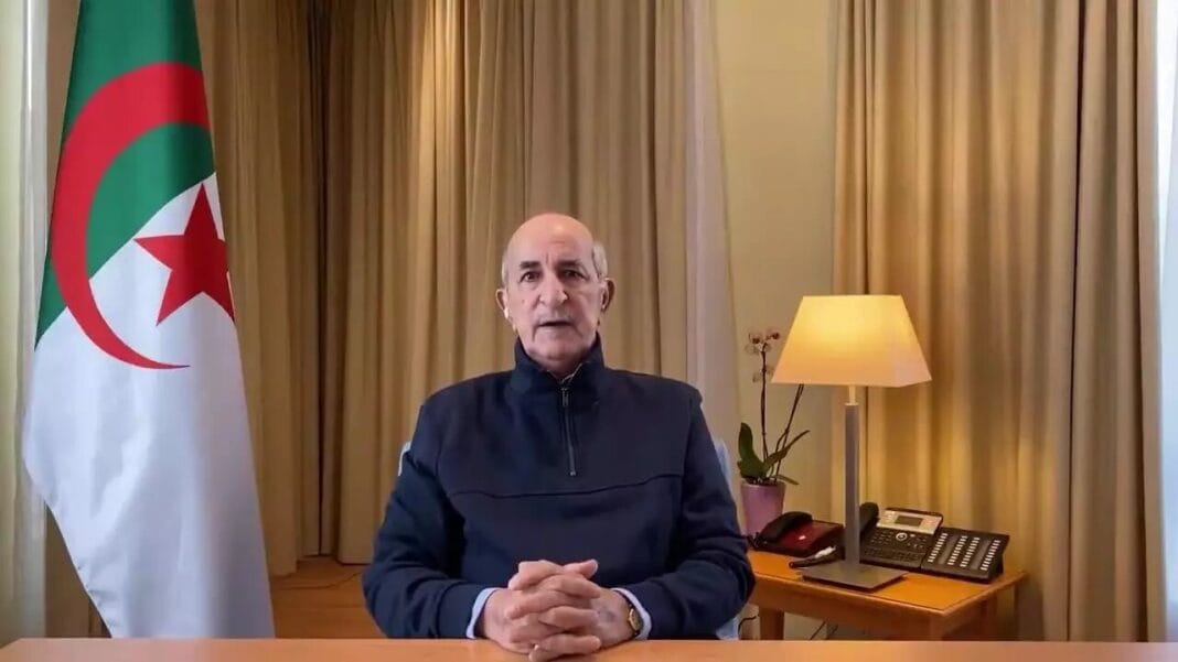 Abdelmadjid Tebboune : une « nouvelle Algérie » en trompe-l’œil Abdelmadjid Tebboune lors d'une déclaration officielle en Algérie.