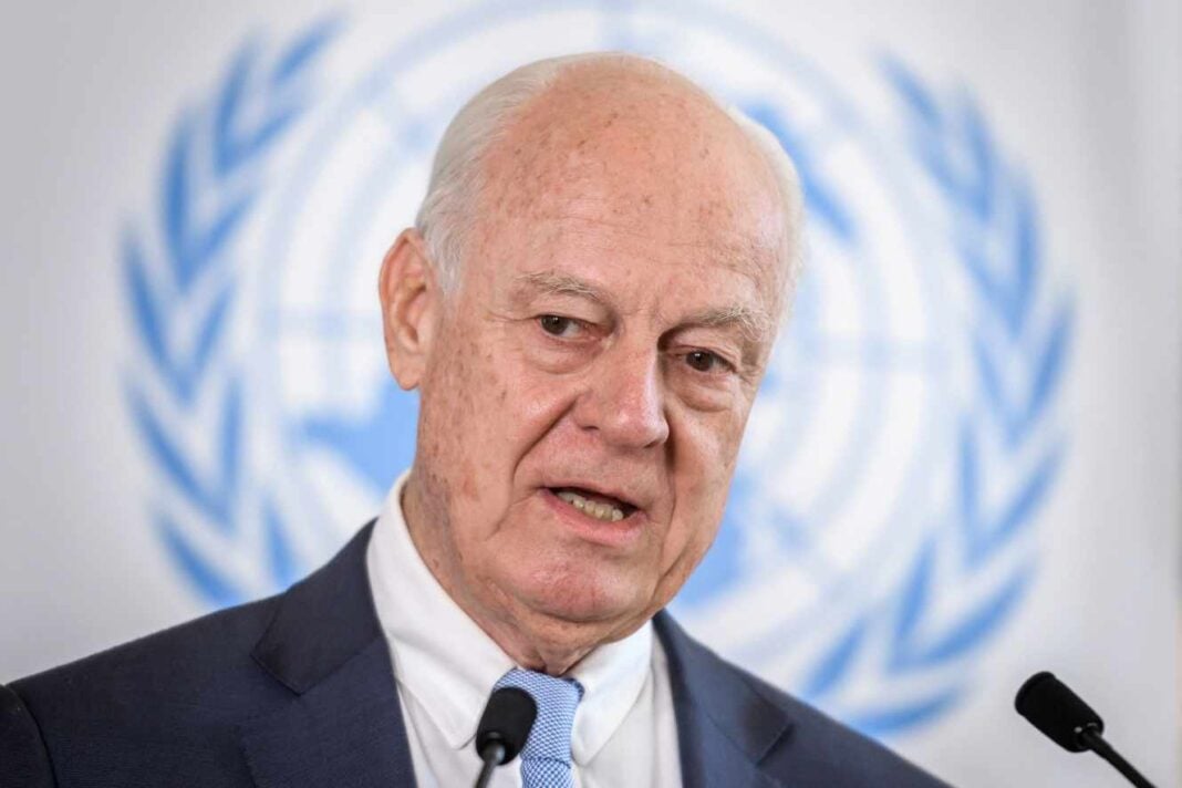 Polisario-Maroc : l’Algérie appelle à des négociations Ban Ki-moon parlant lors d'une conférence à l'ONU.