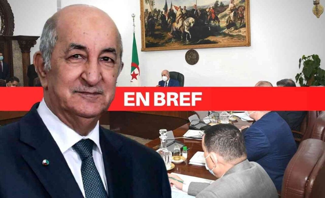 Conseil des Ministres: voici les 5 grandes décisions prises par Tebboune Politicien algérien lors d'une réunion officielle avec des collègues.