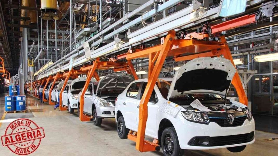 Bonne nouvelle pour l’industrie automobile Ligne de production de voitures dans une usine en Algérie.