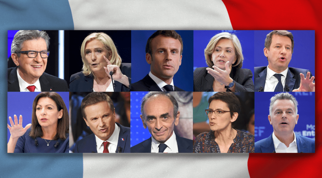 Candidats français d'origine maghrébine lors d'un débat télévisé.