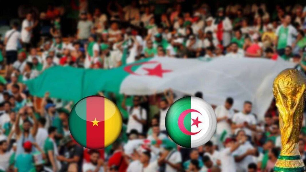 Algerie- Cameroun: « Ne vendons pas du rêve au peuple, il n’y aura rien le 21 avril», clame un arbitre international algérien Supporters algériens et camerounais lors du match de football.