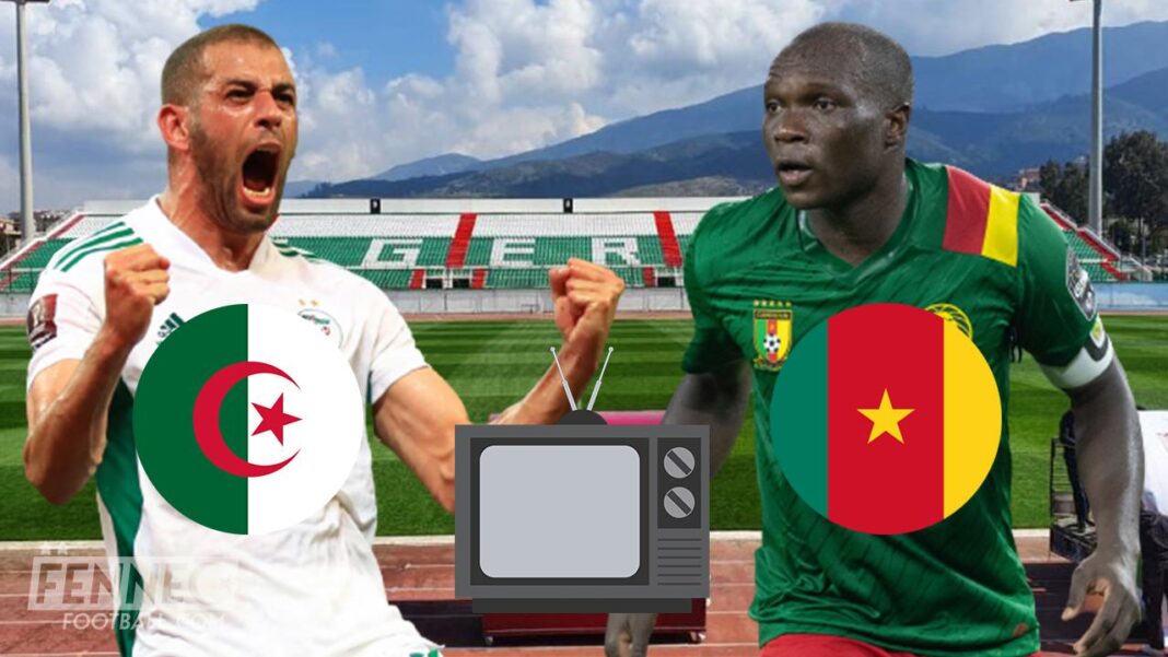 Algérie-Cameroun : La vérité éclate enfin Deux joueurs de football, un algérien et un camerounais, en action sur le terrain.