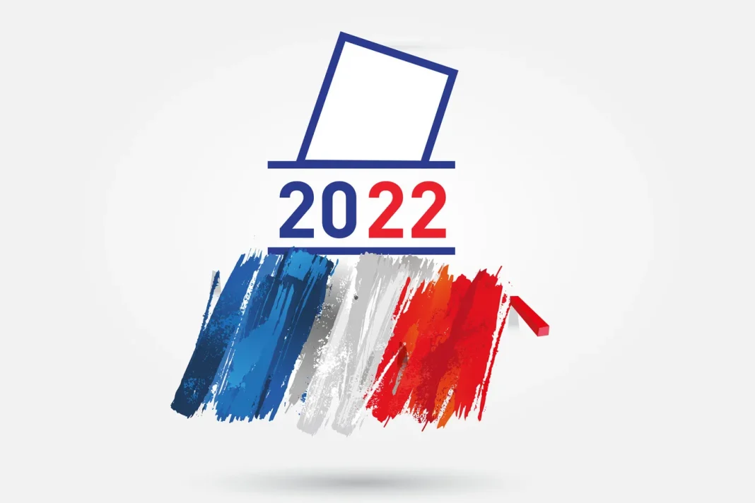 Elections présidentielles françaises : Pour qui les Algériens voteront-ils ? Logo des élections présidentielles françaises 2022 avec drapeau tricolore.