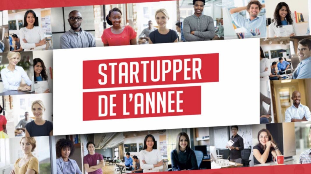 Les 3 lauréats du challenge startupper 2022 Groupe de jeunes entrepreneurs gagnants du challenge startupper 2022.