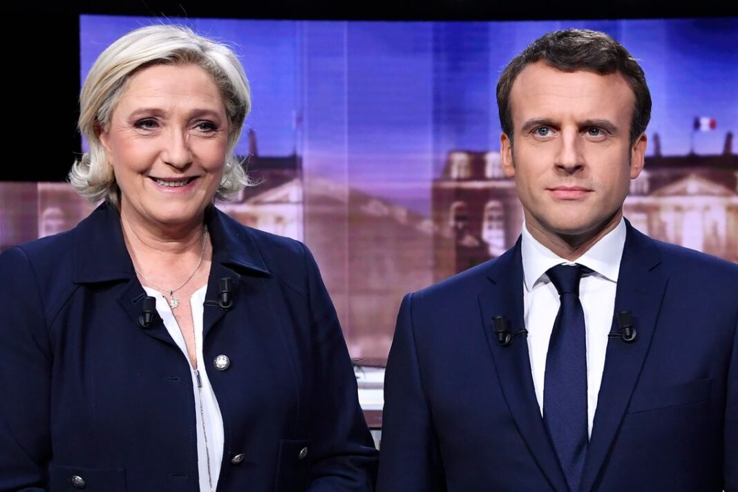 Elections françaises : Rivalité féroce entre Macron et Le Pen Macron et Le Pen lors d'un débat télévisé français.