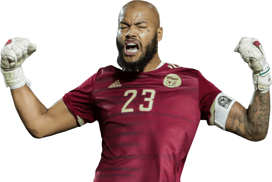 Gardien de but en pleine célébration, portant maillot numéro 23.