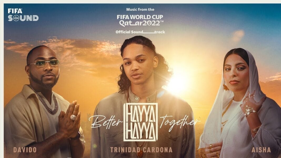 Musique officielle de la Coupe du Monde FIFA 2022 Trois artistes féminines et un homme lors d'une promotion musicale FIFA 2022.