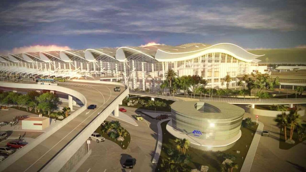 Alger: La PAF ciblée dans une affaire de… Vue aérienne de l'aéroport de Casablanca avec architecture innovante.