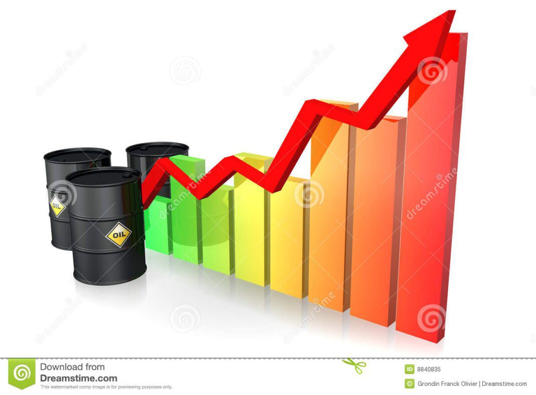 Hydrocarbure : les prix du pétrole sont en hausse ce vendredi 18 novembre 2022 Graphique montrant la hausse des prix du pétrole avec barils d'huile.