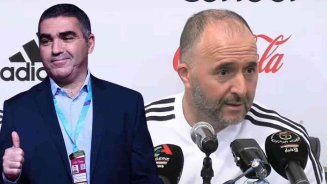 Sélectionneur tunisien critique Belmadi Le sélectionneur tunisien lors d'une conférence de presse.