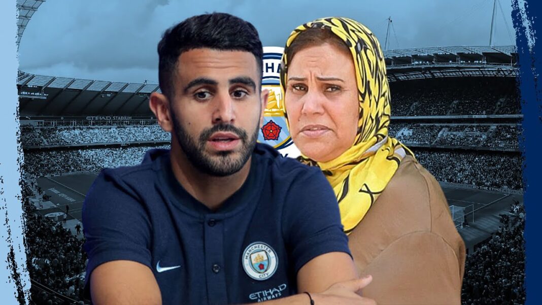 Vidéo : Réaction inattendue de la mère de Mahrez lors des célébrations du titre Mère de Mahrez avec expression surprise lors des célébrations.