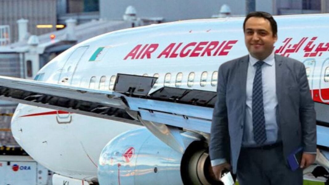 Le nouveau PDG de Air Algérie officiellement installé Yacine Benslimane, nouveau PDG d'Air Algérie, devant un avion de la compagnie aérienne.