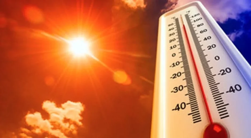 Météo: la chaleur persiste en Algérie ce 9 juin Thermomètre indiquant des températures élevées sous un soleil brûlant.