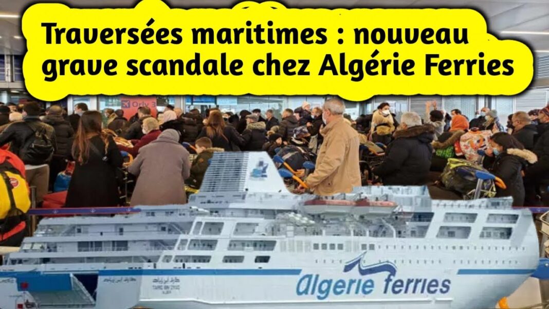 Scandale chez Algérie Ferries Foule de passagers à l'aéroport d'Algérie Ferries.