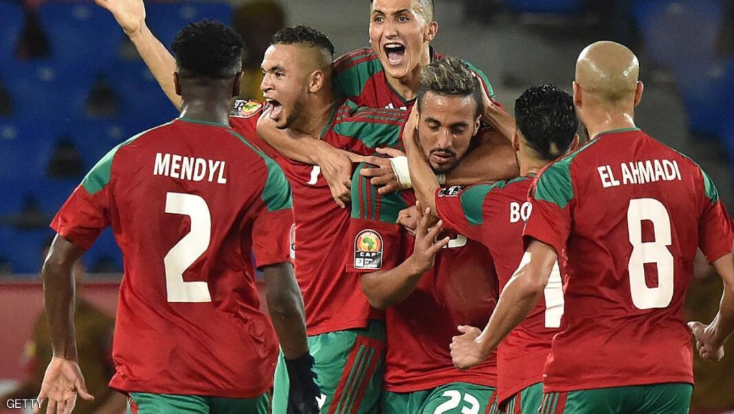 Match amical Maroc – États-Unis ce mercredi à … Équipe nationale du Maroc célébrant un but lors d'un match amical.