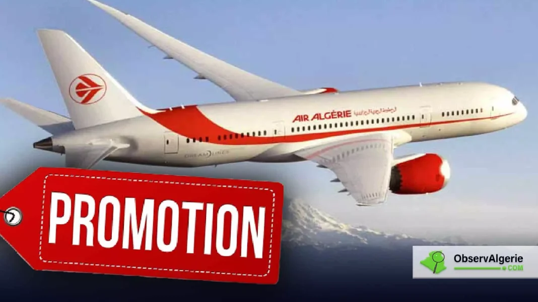 Découvrez la nouvelle promotion de Air Algérie Avion Air Algérie en vol pour une promotion spéciale.
