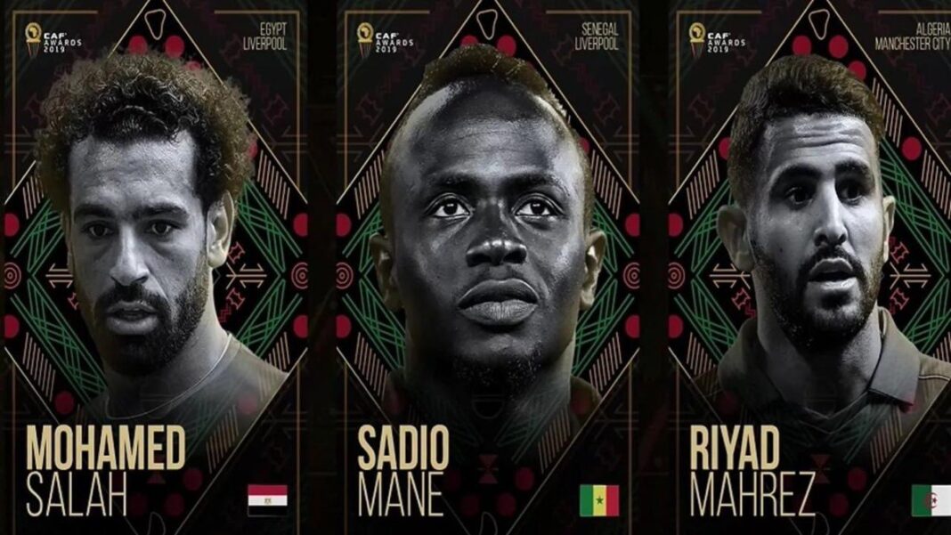 CAF Awards 2022 : Mahrez reste en course Portraits des candidats Mohamed Salah, Sadio Mané et Riyad Mahrez pour les CAF Awards 2022.