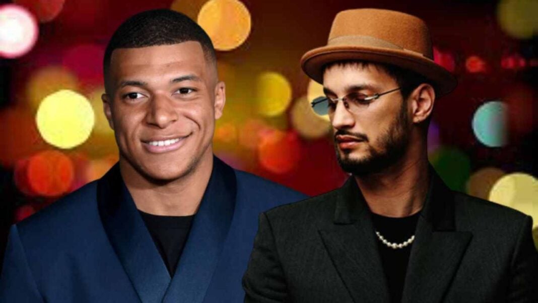 Soolking et Kylian Mbappé en interview Soolking et Kylian Mbappé lors d'une interview.