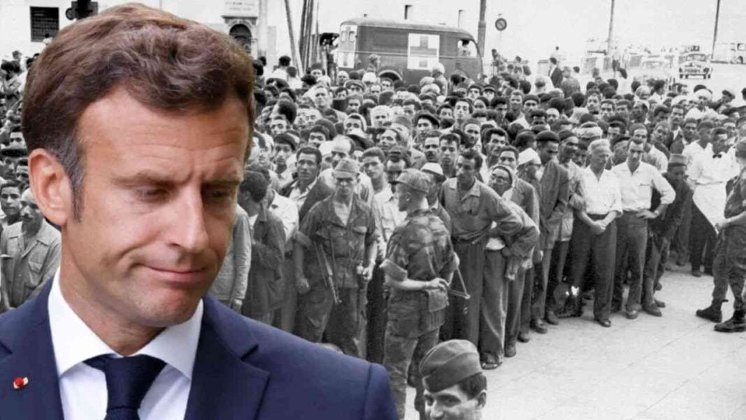 Indépendance Algérie : voici la nouvelle promesse de Macron sur les crimes coloniaux Foule de manifestants algériens lors d'une protestation historique.