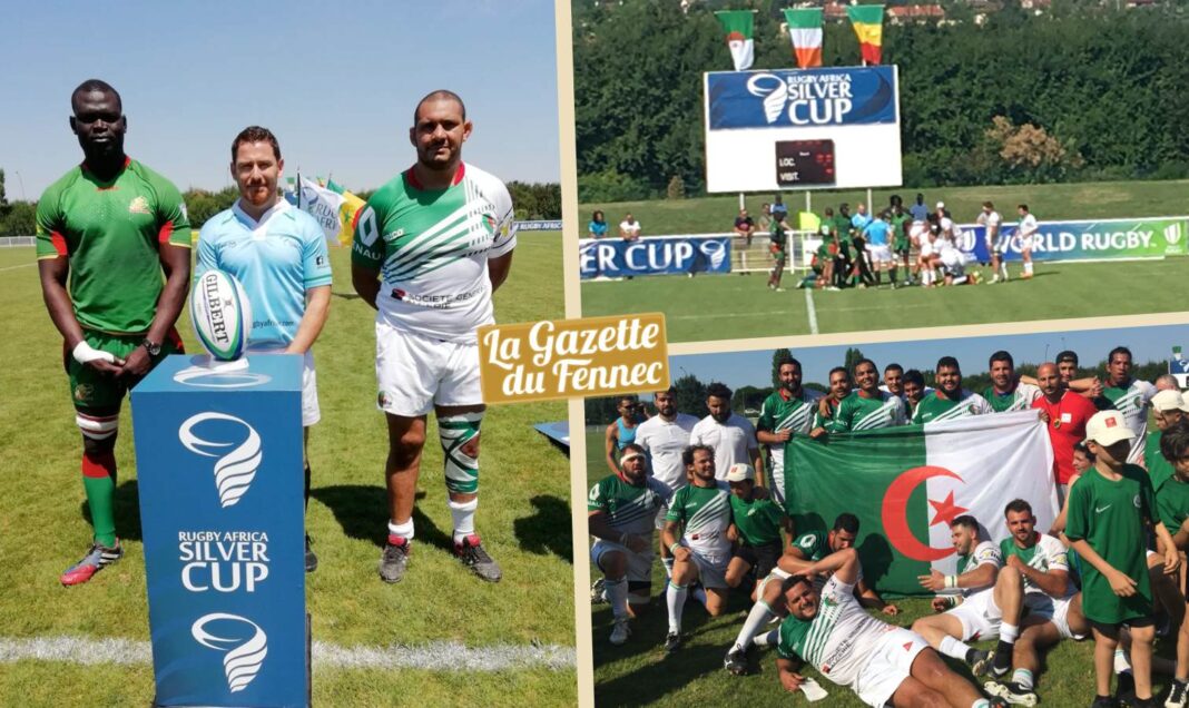 Équipes de rugby d'Algérie et du Sénégal lors de la Coupe d'Afrique du Rugby.