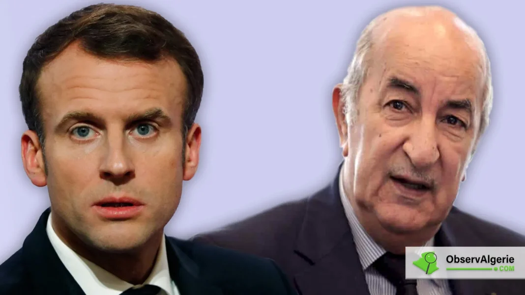 Tebboune fait escorter l’avion présidentiel de Macron par des chasseurs russes Macron et Tebboune lors d'une rencontre officielle en Algérie.
