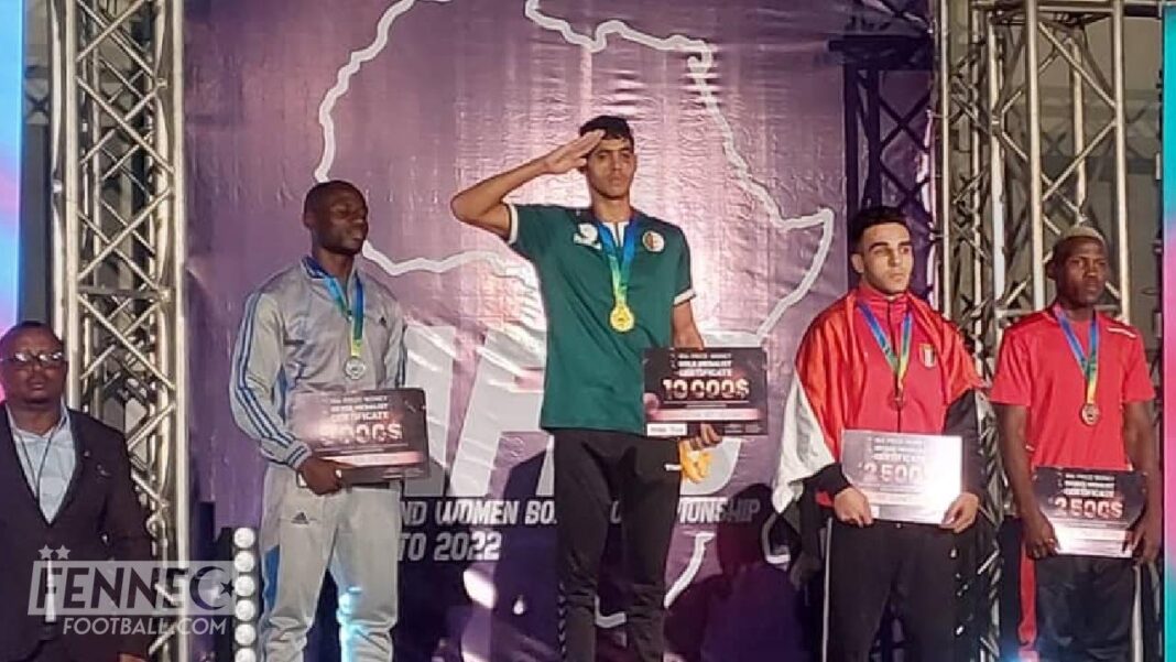 Incroyable, le Maroc complote contre l’Algérie Même en championnat d’Afrique de boxe Boxeurs africains médaillés lors d'une compétition de boxe en Afrique.
